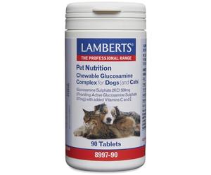 Lamberts 8997-90 Pet Nutrition Complejo Glucosamina Masticable Perros y Gatos
