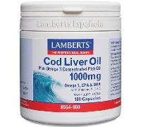 Lamberts Aceite de Hígado de Bacalao 1000mg 180 Cápsulas