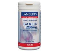 Lamberts Ajo 8250 mg | 5500 µg de Potencial de Alicina | Extracto Concentrado de Allium sativum | 60 Tabletas | Calidad Farmacéutica GMP