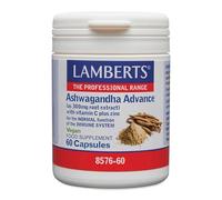 Lamberts Ashwagandha Advance | 60 Cápsulas | Una al Día | Witanólidos 15 mg (5%) | Vitamina C y Zinc | Apoyo Sistema Inmune | Sin Gluten/OMG | Apto para Veganos | Calidad Farmacéutica GMP