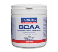 Lamberts BCAA Aminoácidos de Cadena Ramificada | L-Leucina, L-Isoleucina y L-Valina 2:1:1 | Aminoácidos Esenciales en Forma Libre | 180 Cápsulas | Calidad Farmacéutica GMP