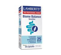 Lamberts Biome Balance Sensitive | 30 Cápsulas DR | Apto para Veganos | 25.000 Millones Bacterias | 4 Cepas Probióticas | Digestión Sensible | Multicepa Alta Potencia | Calidad Farmacéutica GMP