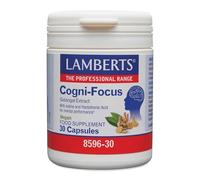 Lamberts Cogni-Focus | 30 Cápsulas | Apto para Veganos | Extracto de Galangal 3000 mg | Con Yodo y Ácido Pantoténico | Enfoque Mental sin Cafeína | Complemento Cognitivo | Calidad Farmacéutica GMP
