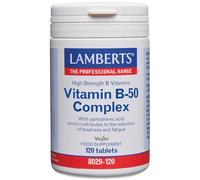 Lamberts Complejo Vitamina B50 | Alta Potencia para Energía y Sistema Nervioso | Con Colina e Inositol | 120 Tabletas | 4 Meses de Suministro | Calidad Farmacéutica GMP