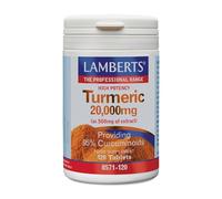 Lamberts Cúrcuma 20000 mg | 120 Tabletas | Una al Día | 95% Curcuminoides | Extracto Estandarizado 40:1 | Apto para Veganos | Calidad Farmacéutica GMP