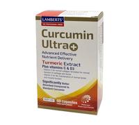 Lamberts Curcumin Ultra+ | 60 Cápsulas | Apto para Vegetarianos | Sin Gluten | Sin OGM | CurcuWIN® 250 mg | 50 mg Curcuminoides | 144x Mejor Absorción | Con Vitaminas C y D3 | Calidad Farmacéutica GMP