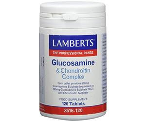 Lamberts Glucosamina y Condroitina | Fórmula Completa con MSM y Extractos Vegetales | Alta Potencia | 120 Tabletas | 40 Días de Suministro | Calidad Farmacéutica GMP