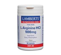 Lamberts L-Arginina 1000 mg | Aminoácido en Forma Libre | Listo para Absorber y Utilizar por el Cuerpo | 90 Tabletas | 90 Días | Calidad Farmacéutica GMP