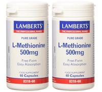 Lamberts L Metionina 500mg - 60 Cápsulas, 60 unidad, 1 (Paquete de 2)