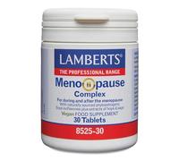 Lamberts Meno-Pause Complex | 30 Tabletas | Apto para Veganas | Sin Gluten | Sin OGM | Lifenol® Lúpulo 100 µg 8-PN | Isoflavonas Soja 50 mg | Extracto Salvia | Calidad Farmacéutica GMP