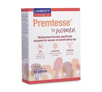 Lamberts Premtesse® Mujeres | 60 Tabletas | Apto para Veganas | Sin Gluten | Sin OGM | 21 Nutrientes Mujeres en Edad Menstrual | Hierro + Magnesio + Cromo + B6 P5P | Calidad Farmacéutica GMP