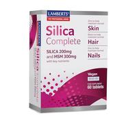 Lamberts Silicio Completo | Silicio 200 mg + MSM + Zinc + Biotina + Vitamina C | Cabello, Piel y Uñas | 60 Tabletas | 60 Días | Calidad Farmacéutica GMP