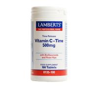 Complemento Alimenticio De Vitamina C De Liberación Sostenida Con Bioflavonoides Y Escaramujos, En Tabletas 500Mg - Lamberts Vitamin C Time 500Mg 100 uds.