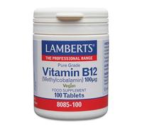 Lamberts Vitamina B12 100 µg como Metilcobalamina | Sistema Nervioso, Energía y Formación de Glóbulos Rojos | 100 Tabletas | 100 Días de Suministro | Calidad Farmacéutica GMP