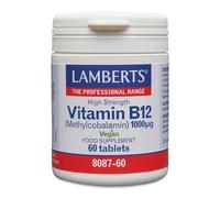 Lamberts Vitamina B12 1000 mcg | Metilcobalamina | Energía, Sistema Nervioso y Glóbulos Rojos | 60 Tabletas | 60 Días | Calidad Farmacéutica GMP