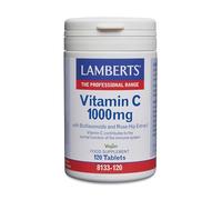 Lamberts Vitamina C 1000 mg | Con Bioflavonoides y Escaramujo | Ácido Ascórbico de Alta Pureza | 120 Tabletas | 120 Días de Suministro | Calidad Farmacéutica GMP