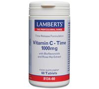 Lamberts Healthcare Suplemento Vitamina C Time 1000 mg con Bioflavonoides y Escaramujo 60 uds