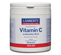 Lamberts Vitamina C en Polvo | Ácido Ascórbico Puro | Sistema Inmunitario, Energía y Antioxidante | 250 g | 250 Días | Calidad Farmacéutica GMP