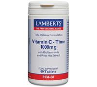 Lamberts Healthcare Suplemento Vitamina C Time 1000 mg con Bioflavonoides y Escaramujo 60 uds