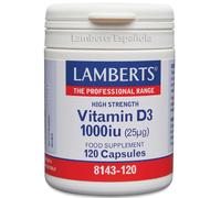 Lamberts Vitamina D3 1000 UI (25µg) 120 Cápsulas