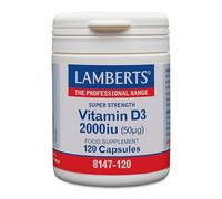 Lamberts Vitamina D3 2000 UI (50 µg) | Colecalciferol | Sistema Inmunitario, Huesos y Músculos | 120 Cápsulas | 120 Días | Calidad Farmacéutica GMP