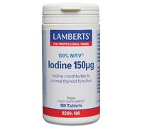 Lamberts Yodo 150 µg | Como Yoduro de Potasio | Función Tiroidea y Metabolismo Energético | 180 Tabletas | 180 Días de Suministro | Calidad Farmacéutica GMP
