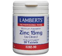 Lamberts Zinc 15mg como Citrato 90 Tabletas