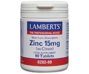 Lamberts Zinc 15mg como Citrato 90 Tabletas