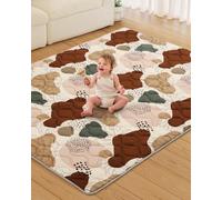 Lambluefly Alfombra Bebe Acolchada Plegable, Alfombra Bebe 180x150cm, Antideslizante, Lavable en la Lavadora, Plegable Colchoneta Bebe Suelo Habitacion, Alfombra Juegos Bebe, Diseño de Estilo Bohemio