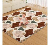 Lambluefly Alfombra Bebe Acolchada Plegable, Alfombra Bebe 200x180cm, Antideslizante, Lavable en la Lavadora, Plegable Colchoneta Bebe Suelo Habitacion, Alfombra Juegos Bebe, Diseño de Estilo Bohemio