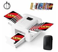 Lambluefly Barajador de Cartas Automático, Poco Ruido Mezclador de Cartas con Batería Recargable de 3000 mAh y Cable de Carga USB, Card Shuffler para 2 Barajas Adecuado para Muchos Juegos (Blanco)
