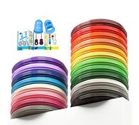 Lambluefly Filamentos Lapiz 3D PLA,32 Colores,5M Cada Uno,Total 160M,Filamento Boligrafo con Dedos de Silicona y Plantilla, 1,75 mm 3D Filamento PLA para Bolígrafo 3D son Adecuados para MYNT3D,SCRIB3D