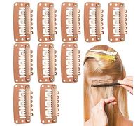 Lambo Chunni Clips con seguridad | Clip de extensión de pelo de acero inoxidable resistente de 6 dientes, clips de extensión, pinzas para el pelo para extensiones de clip, pinzas para peluca