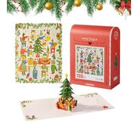 Lambo de vacaciones - Puzzle de Navidad de 120 piezas, para niños y niñas de 4 a 6 años, juguetes educativos, juguetes de Navidad para premios en clase
