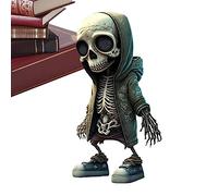 Lambo Genial Esqueleto,Decoración Coleccionable Halloween, decoración gótica para el hogar - Memorial Skeleton Collectibles Estatua Resina, Detalle Pintado a ano