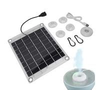 Lambo Humidificador de agua flotante solar, 20 W, atomizador USB portátil de doble cara, ahorro de energía, bomba de agua hidratante, accesorios de jardín para acuarios de jardín