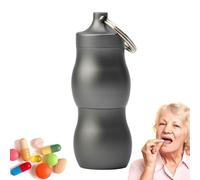 Lambo Pastillero de bolsillo, pastillero de bolsillo, impermeable, portátil, llavero, estuches de medicamentos para tabletas, pastillas