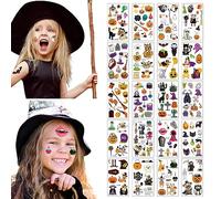 Lambo Pegatinas de Halloween para botellas de agua - Hojas de pegatinas temporales de Halloween | Pegatinas "Día de ", varios diseños, buen efecto impermeable para tobillos, muñecas