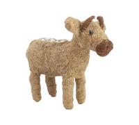 Lambo Soporte para plantas tejidas, macetas de interior | Hecho a mano con animales de paja - Maceta de invierno natural para decoración al aire libre, pequeño