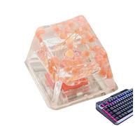 Lambo Teclas florales de resina para teclado, tapa de llave de perfil Gypsophila Sa, reemplazo translúcido, tapa de teclas R4, experiencia de escritura mejorada para teclados mecánicos