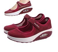 Lambo Zapatos para Caminar Tejidos,Zapatillas Malla sin Cordones para Mujer | Zapatos ortopédicos con colchón Aire Cómodo Entrenamiento Gimnasio Zapatillas Deporte para Correr