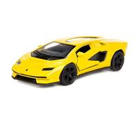 Lamborghini Countach LPI 800-4 - Modelo de coche de metal con motor retráctil modelo coche juguete regalo 4 variantes Welly 05 (amarillo)