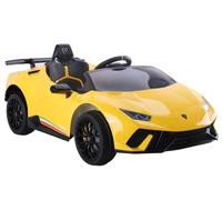 Lamborghini Huracan Coche Eléctrico Para Niños EVA LED Mando Amarillo
