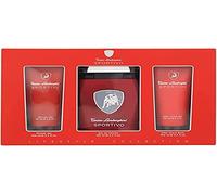Lamborghini Sportivo 3 Piece Gift Set: Eau De Toilette 125ml - Shower Gel 100ml - Aftershave Balm 100ml