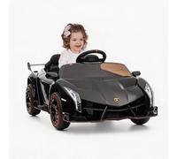 Lamborghini Veneno Oficial Licenciado - Coche Eléctrico Infantil 12V, Puertas de ala de Gaviota, Control Remoto 2.4G, 3 Velocidades, Suspensión, Luces LED, MP3, Máx. 30 kg, para Niños 3-8 Años