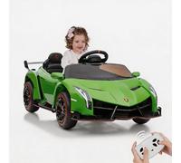 Lamborghini Veneno Oficial Licenciado - Coche Eléctrico Infantil 12V, Puertas de ala de Gaviota, Control Remoto 2.4G, 3 Velocidades, Suspensión, Luces LED, MP3, Máx. 30 kg, para Niños 3-8 Años