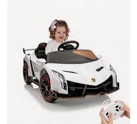 Lamborghini Veneno Oficial Licenciado - Coche Eléctrico Infantil 12V, Puertas de ala de Gaviota, Control Remoto 2.4G, 3 Velocidades, Suspensión, Luces LED, MP3, Máx. 30 kg, para Niños 3-8 Años