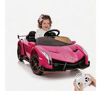 Lamborghini Veneno Oficial Licenciado - Coche Eléctrico Infantil 12V, Puertas de ala de Gaviota, Control Remoto 2.4G, 3 Velocidades, Suspensión, Luces LED, MP3, Máx. 30 kg, para Niños 3-8 Años