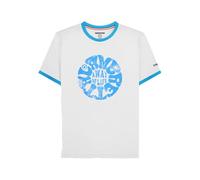 Lambretta Camiseta de manga corta con cuello redondo para hombre Festival Ringer, blanco, L