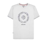 Lambretta Camiseta de manga corta con estampado de cachemira para hombre, blanco, L